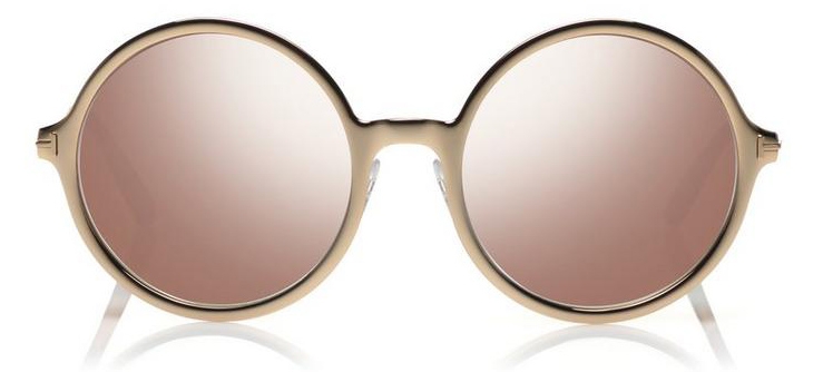 Tom Ford - Ava Sunglasses - Occhiali Rotondi in Metallo - Oro Rosa Sfumato  - FT0572 - Occhiali da Sole - Tom Ford Eyewear - Avvenice