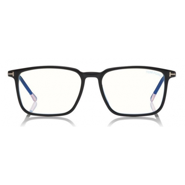 Tom Ford - Blue Block Optical Glasses - Occhiali Quadrati in Acetato - Nero - FT5607-B - Occhiali da Vista - Tom Ford Eyewear
