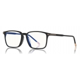 Tom Ford - Blue Block Optical Glasses - Occhiali Quadrati in Acetato - Nero - FT5607-B - Occhiali da Vista - Tom Ford Eyewear