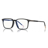Tom Ford - Blue Block Optical Glasses - Square Acetate Optical Glasses - Black - FT5607-B - Optical Glasses - Tom Ford Eyewear