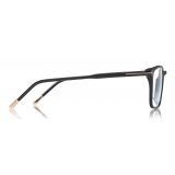 Tom Ford - Blue Block Optical Glasses - Occhiali Quadrati in Acetato - Nero - FT5607-B - Occhiali da Vista - Tom Ford Eyewear