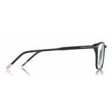 Tom Ford - Blue Block Optical Glasses - Square Acetate Optical Glasses - Black - FT5607-B - Optical Glasses - Tom Ford Eyewear