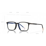 Tom Ford - Blue Block Optical Glasses - Occhiali Quadrati in Acetato - Nero - FT5607-B - Occhiali da Vista - Tom Ford Eyewear