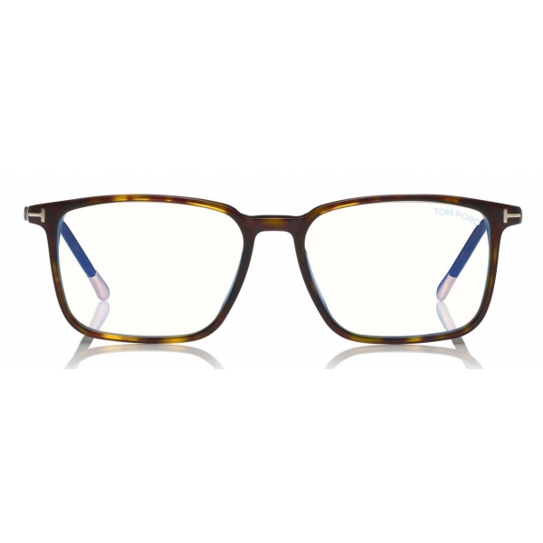 Tom Ford - Blue Block Optical Glasses - Occhiali Quadrati - Avana Scuro - FT5607-B - Occhiali da Vista - Tom Ford Eyewear