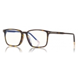 Tom Ford - Blue Block Optical Glasses - Square Optical Glasses - Dark Havana - FT5607-B - Optical Glasses - Tom Ford Eyewear