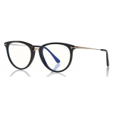 Tom Ford - Blue Block Optical Glasses - Round Optical Glasses - Black - FT5640-B - Optical Glasses - Tom Ford Eyewear