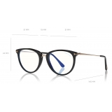 Tom Ford - Blue Block Optical Glasses - Round Optical Glasses - Black - FT5640-B - Optical Glasses - Tom Ford Eyewear