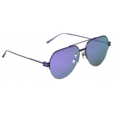 Bottega Veneta - Metal Aviator Sunglasses - Blue - Sunglasses - Bottega Veneta Eyewear