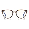 Tom Ford - Blue Block Optical Glasses - Occhiali Rotondi Metallo - Avana Scuro - FT5640-B - Occhiali da Vista - Tom Ford Eyewear