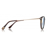 Tom Ford - Blue Block Optical Glasses - Round Optical Glasses - Dark Havana - FT5640-B - Optical Glasses - Tom Ford Eyewear