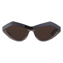 Bottega Veneta - Angular Cat-Eye Sunglasses - Black Smoke - Sunglasses - Bottega Veneta Eyewear