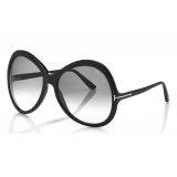 Tom Ford - Rose Sunglasses - Oval Acetate Sunglasses - Black - FT0765 - Sunglasses - Tom Ford Eyewear