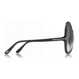 Tom Ford - Rose Sunglasses - Occhiali da Sole Ovale in Acetato - Nero - FT0765 - Occhiali da Sole - Tom Ford Eyewear