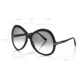 Tom Ford - Rose Sunglasses - Occhiali da Sole Ovale in Acetato - Nero - FT0765 - Occhiali da Sole - Tom Ford Eyewear