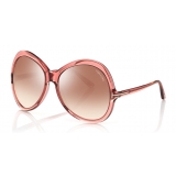 Tom Ford - Rose Sunglasses - Occhiali da Sole Ovale in Acetato - Rosa - FT0765 - Occhiali da Sole - Tom Ford Eyewear