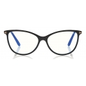 Tom Ford - Blue Block Optical Glasses - Occhiali Rotondi in Acetato - Nero - FT5616-B - Occhiali da Vista - Tom Ford Eyewear