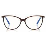 Tom Ford - Blue Block Optical Glasses - Occhiali Rotondi - Avana - FT5616-B - Occhiali da Vista - Tom Ford Eyewear