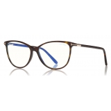 Tom Ford - Blue Block Optical Glasses - Occhiali Rotondi - Avana - FT5616-B - Occhiali da Vista - Tom Ford Eyewear