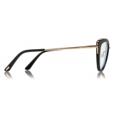 Tom Ford - Blue Block Optical Glasses - Cat-Eye Metal Optical Glasses - Black - FT5580-B - Optical Glasses - Tom Ford Eyewear