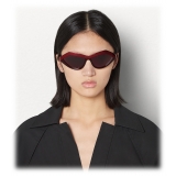 Bottega Veneta - Occhiali da Sole Geometrici Cat-Eye - Rosso Scuro Amarant - Occhiali da Sole - Bottega Veneta Eyewear