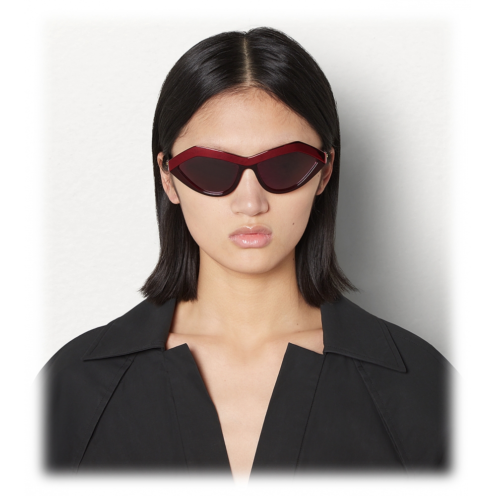 Bottega Veneta Synthetic Pointed Cat-eye Sunglasses in Red Pink Womens Sunglasses Bottega Veneta Sunglasses 