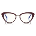 Tom Ford - Block Optical Glasses - Occhiali Cat-Eye in Metallo - Viola - FT5580-B - Occhiali da Vista - Tom Ford Eyewear