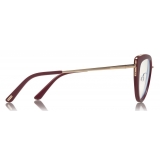 Tom Ford - Block Optical Glasses - Occhiali Cat-Eye in Metallo - Viola - FT5580-B - Occhiali da Vista - Tom Ford Eyewear