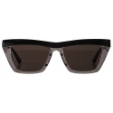 Bottega Veneta - D-Frame Sunglasses - Black Grey - Sunglasses - Bottega Veneta Eyewear
