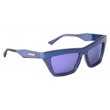 Bottega Veneta - Occhiali da Sole D-Frame - Blu Viola - Bottega Veneta Eyewear