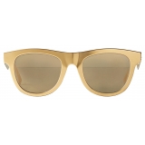 Bottega Veneta - Occhiali da Sole Classici D-Frame in Alluminio - Oro Marrone - Occhiali da Sole - Bottega Veneta Eyewear