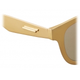 Bottega Veneta - Occhiali da Sole Classici D-Frame in Alluminio - Oro Marrone - Occhiali da Sole - Bottega Veneta Eyewear