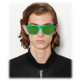 Bottega Veneta - Occhiali da Sole Classici D-Frame in Alluminio - Verde - Occhiali da Sole - Bottega Veneta Eyewear