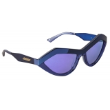 Bottega Veneta - Angular Cat-Eye Sunglasses - Blue Violet - Sunglasses - Bottega Veneta Eyewear