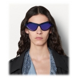 Bottega Veneta - Occhiali da Sole Geometrici Cat-Eye - Blu Viola - Occhiali da Sole - Bottega Veneta Eyewear