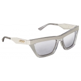 Bottega Veneta - D-Frame Sunglasses - Silver White - Sunglasses - Bottega Veneta Eyewear