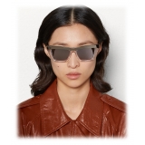 Bottega Veneta - D-Frame Sunglasses - Silver White - Sunglasses - Bottega Veneta Eyewear