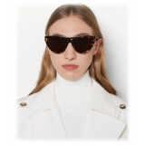 Bottega Veneta - Acetate Teardrop Sunglasses - Havana Brown - Sunglasses - Bottega Veneta Eyewear