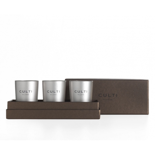 Culti Milano - Giftbox Candeline Ebano Esperide Velvet Silver - Gift Box - Profumi d'Ambiente - Fragranze - Luxury