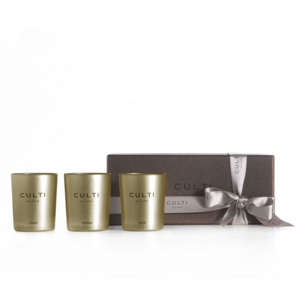 Culti Milano - Giftbox Candeline Ebano Esperide Velvet Gold - Gift Box - Profumi d'Ambiente - Fragranze - Luxury