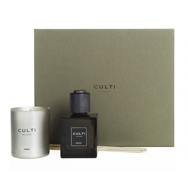 Culti Milano - Giftbox Diffusore Decor 'Oficus e Candela Fiqum - Gift Box - Profumi d'Ambiente - Fragranze - Luxury