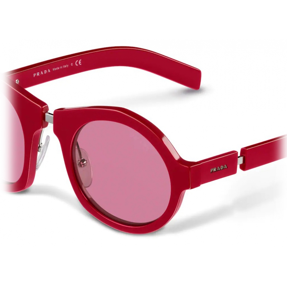 Prada - Prada Duple - Round Sunglasses - Ruby Red - Prada Collection -  Sunglasses - Prada Eyewear - Avvenice