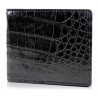 Gian Ferrente - Est. 1982 - Classic Bi-Fold Leather Wallet in Crocodile Belly - Black - Luxury High Quality