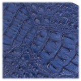 Gian Ferrente - Est. 1982 - Classic Bi-Fold Leather Wallet in Caiman Hornback - Blue Navy - Luxury High Quality