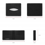 Gian Ferrente - Est. 1982 - Classic Bi-Fold Leather Wallet in Stingray - Black - Luxury High Quality