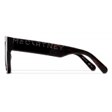 Stella McCartney - Havana Square Sunglasses with Logo - Havana - Sunglasses - Stella McCartney Eyewear