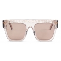 Stella McCartney - Havana Square Sunglasses with Logo - Beige Icy - Sunglasses - Stella McCartney Eyewear