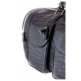Vittorio Martire - Large Bag in Real Alligator Leather - Italian Handmade Bag - Luxury High Quality Leather