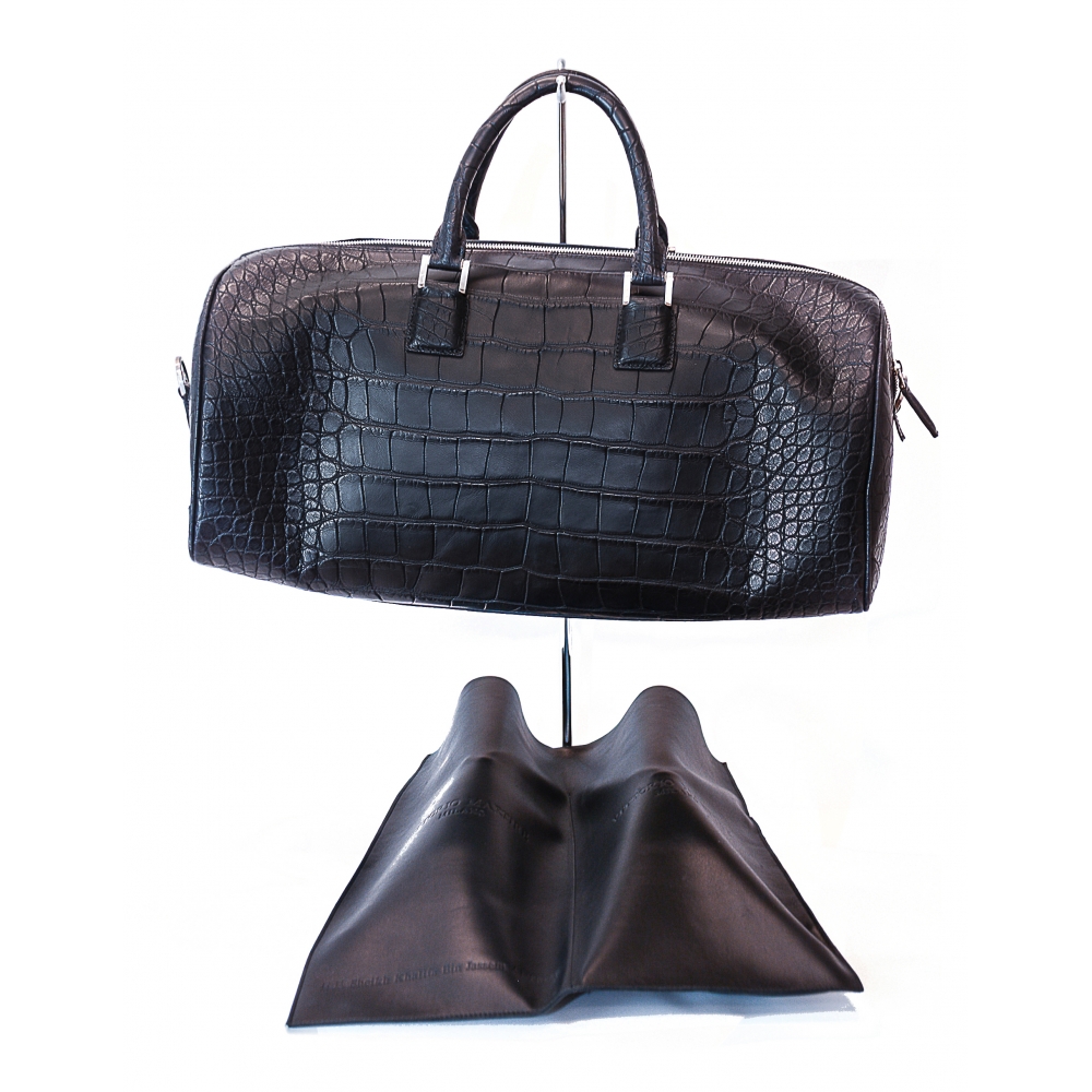 Vittorio Martire - Sport Bag in Real Alligator Leather - Italian Handmade Bag - Luxury High ...