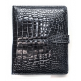 Vittorio Martire - Cover iPad in Real Crocodile Leather - Polished Black - Italian Handmade Cover - Luxury High Quality
