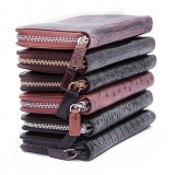 Vittorio Martire - Document Holder in Real Ostrich Leather - Brown - Italian Handmade - Luxury High Quality